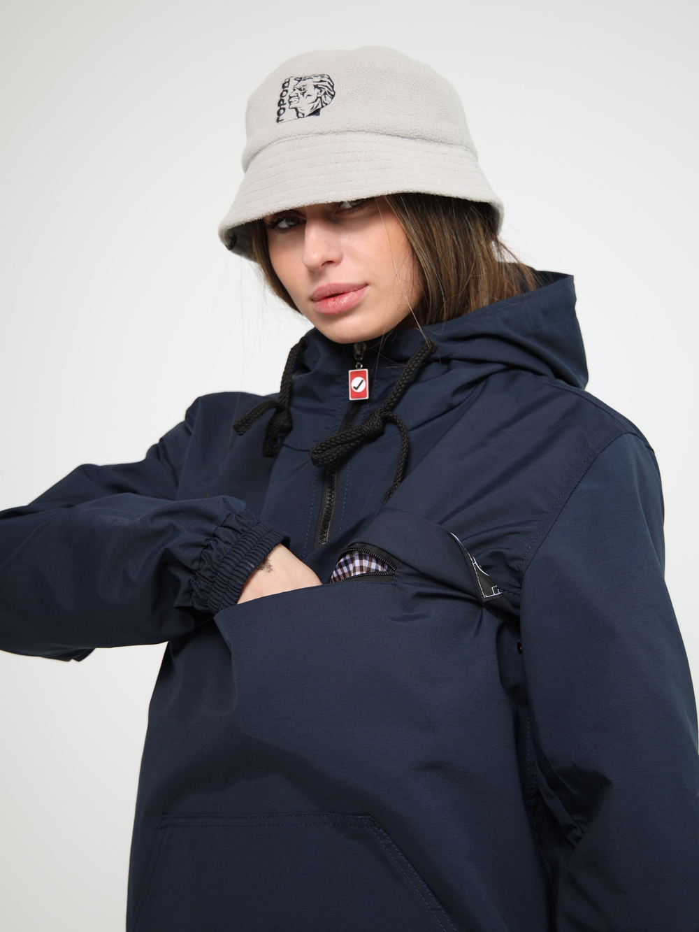 Анорак мужской без утеплителя темно-синий Город Горький