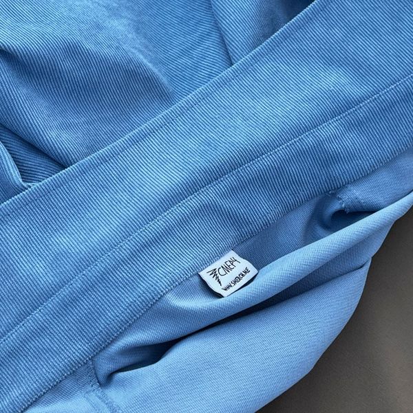 Рубашка #4 Вельветовая Голубая - фото 4