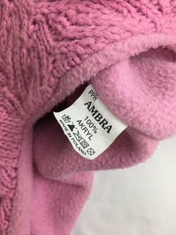 Шапка розовая на 6-8 лет