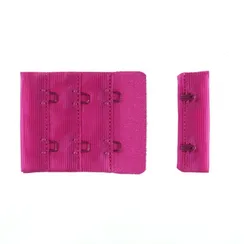 Застежка с крючками фуксия 2 ряда, 44*55 мм