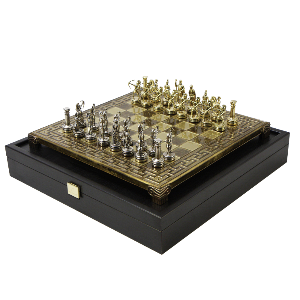 Manopoulos Шахматы с фигурами из бронзы Античные войны