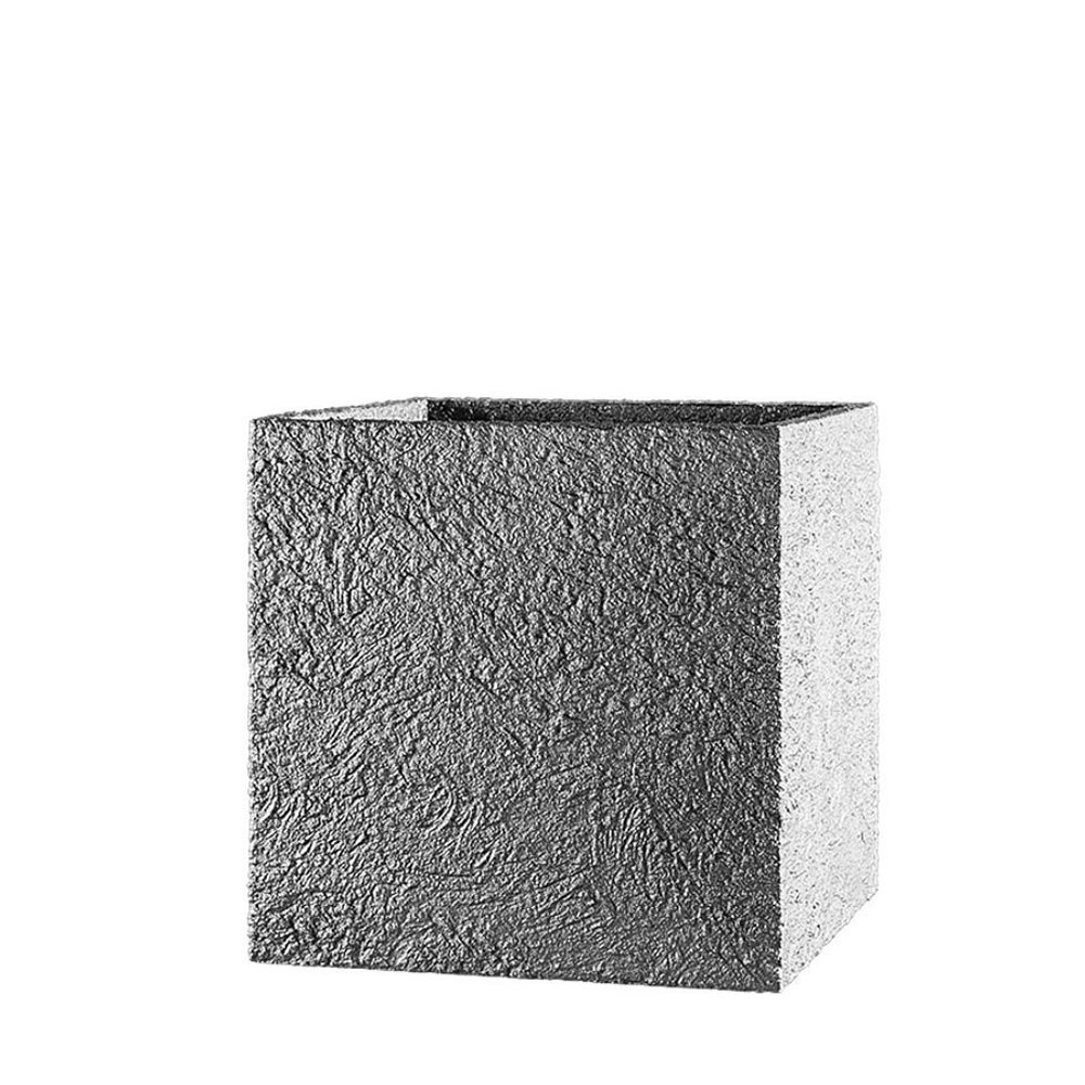 Кашпо CUBE SILVER MAX 40x40x40