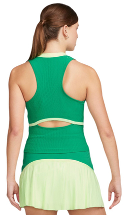 Женский топ теннисный Nike Court Slam Dri-Fit Tennis Tank Top - stadium green/stadium green/white