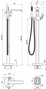Смеситель для ванны Ravak Flat X070440 хром