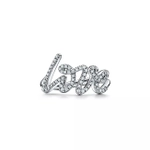 Кольцо из белого золота и бриллиантов 💎💙 Tiffany, love graffiti, В наличии