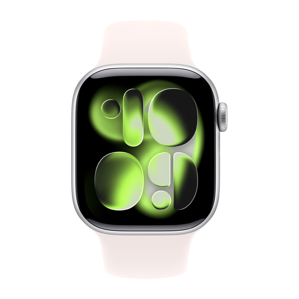 Умные часы Apple Watch Series 11 GPS, 42mm, Silver Aluminium Case with Light Blush Sport Band, S/M