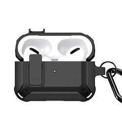 Чехол с замком для наушников AirPods Pro 2, черный цвет, серия PECO Series Case от Dux Ducis