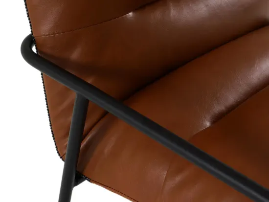 Cтул Brown Soft металлический коричневая экокожа