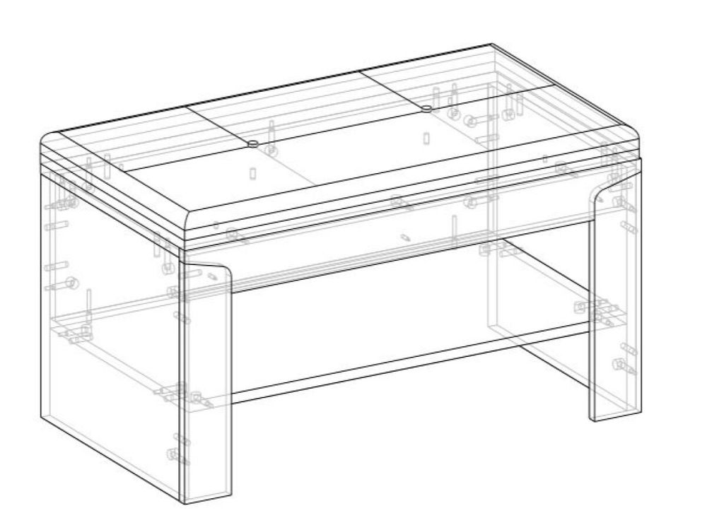 Коллекция Хилтон Тумба вешалки+МЯГКИЙ ЭЛЕМЕНТ Дуб юкон/Гранж (набор)
