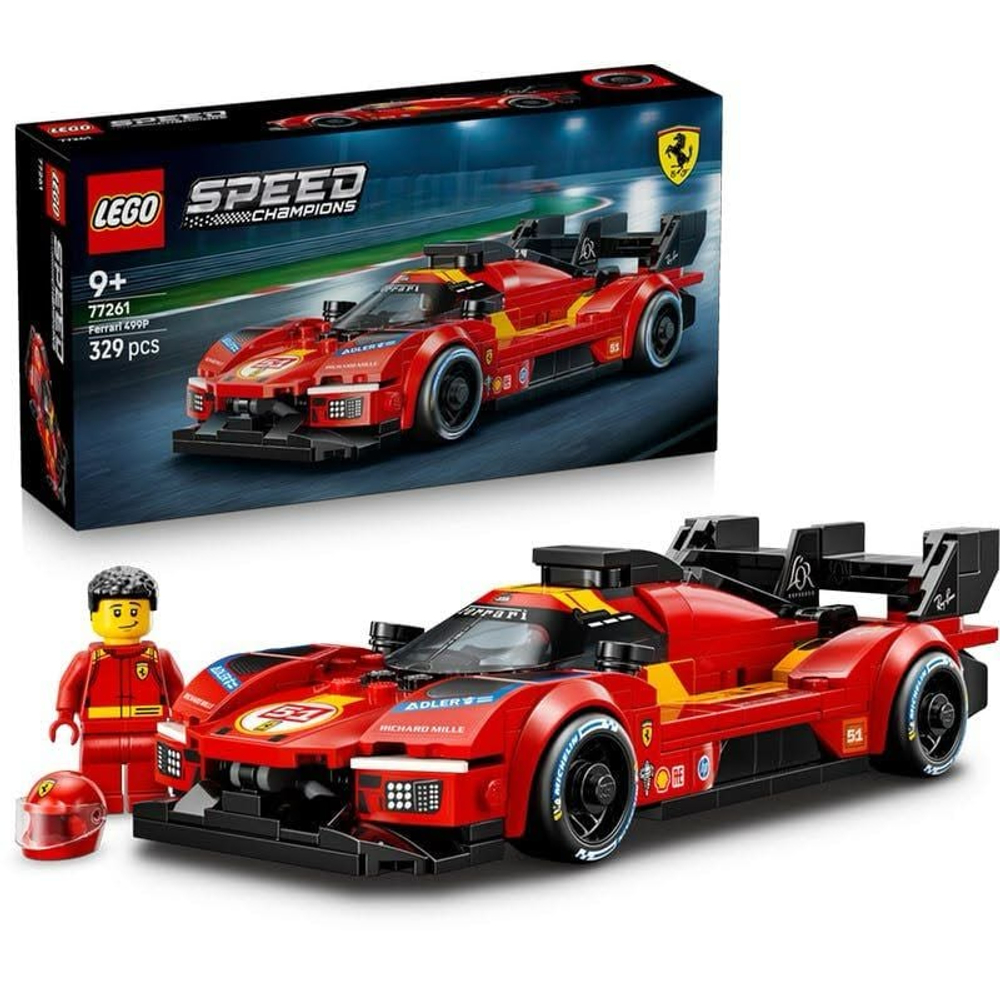 Конструктор Лего Спид Чемпионс Ferrari 499P 77261 | LEGO Speed Champions Ferrari гоночный автомобиль 329 деталей | 9+