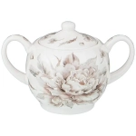 Сахарница фарфоровая 400мл «Белый цветок»