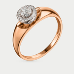 Кольцо женское из розового золота 585 пробы с бриллиантами (01-00001-05-001-01-01)