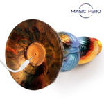 Разноцветный фантазийный вибромассажер - 26 см. (Цвет: разноцветный)