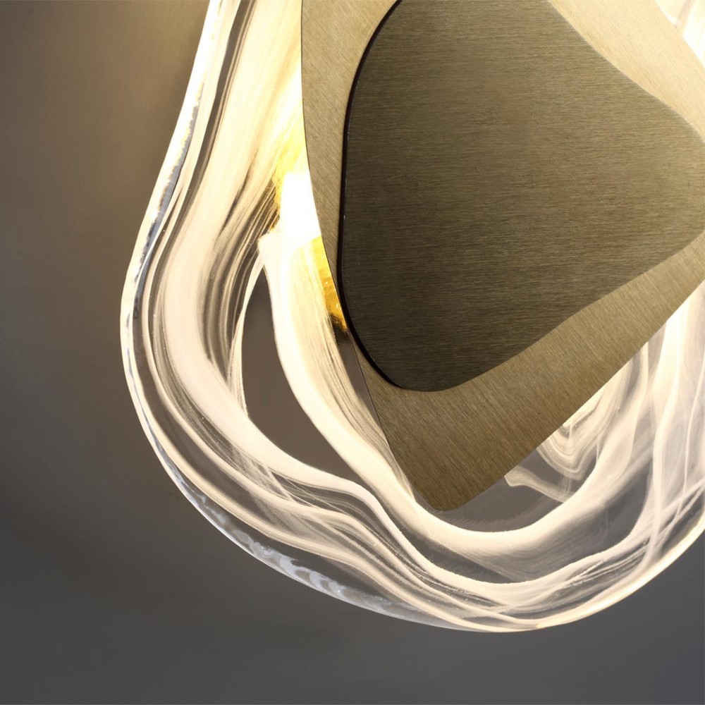 4314/9WL MIDCENT ODL22 351 стекло с эффектом льда/ металл бронза Настенный светильник IP20 LED 11W 275Лм 3000K ICY