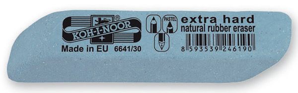 Ластик для графита, пастели и чернил EXTRA HARD 6641, 83х14х12мм, голубой