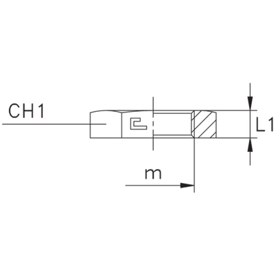 Гайка накидная NT 08L/6S 14х1.5
