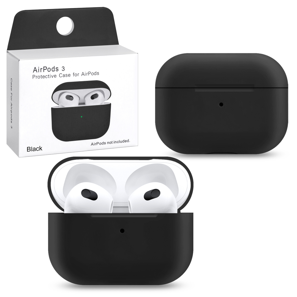 Чехол для AirPods 3 Slim Black (черный)