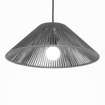 Плетеный подвесной абажур "Линии света". Форма "Конус"