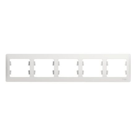 Рамка пятиместная горизонтальная Systeme Electric Glossa Бел