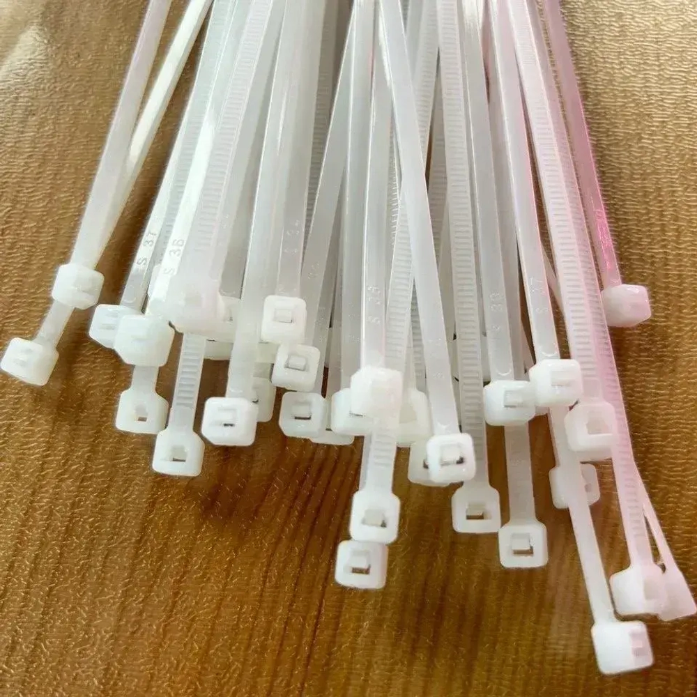 Стяжки нейлоновые кабельные, хомуты пластиковые, 3,6 х 300мм усиленные