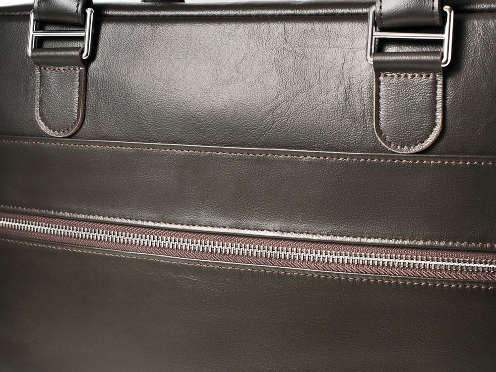 Деловая сумка из натуральной кожи "Alverio Brown"