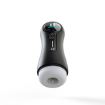 Мастурбатор в колбе с вибрацией и всасыванием (Цвет: черный с белым)