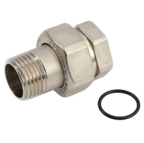 Разъёмное соединение американка Stout 1"1/4 НР/ВР прямое уплотнительное кольцо никель SFT-0041-00011