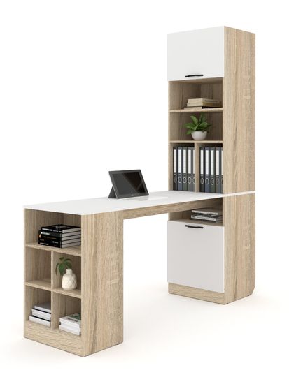 дуб сонома / белый