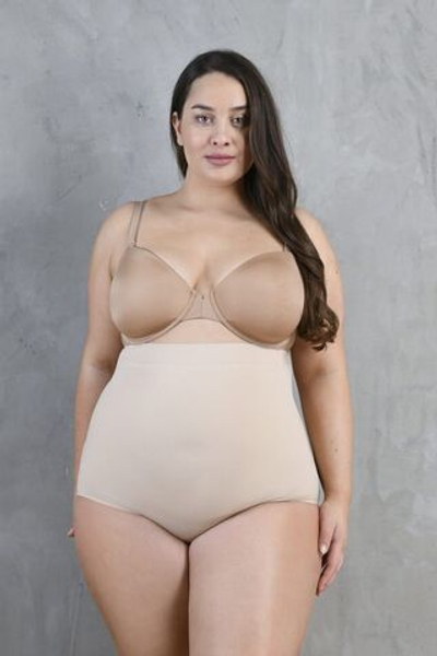 Высокие трусики с сильным утягивающим эффектом (Размер: XL) (Цвет: телесный)