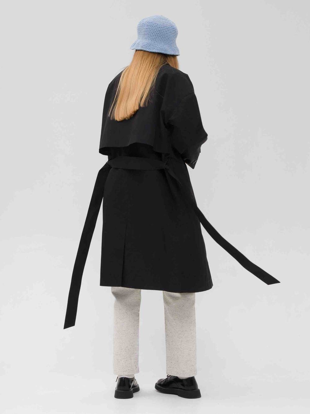 Плащ FOS Средней длины Женский Черный