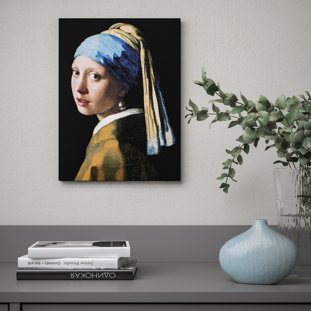 IKEA PJÄTTERYD  (ИКЕА ПЙÄТТЕРЙД)  -  Изображение, девушка с жемчужиной, 2, 30x40 см
