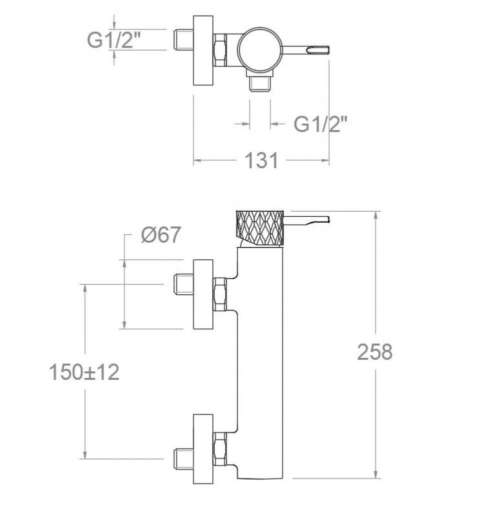 Смеситель для душа ODISEA JOYA 590801SGR графит