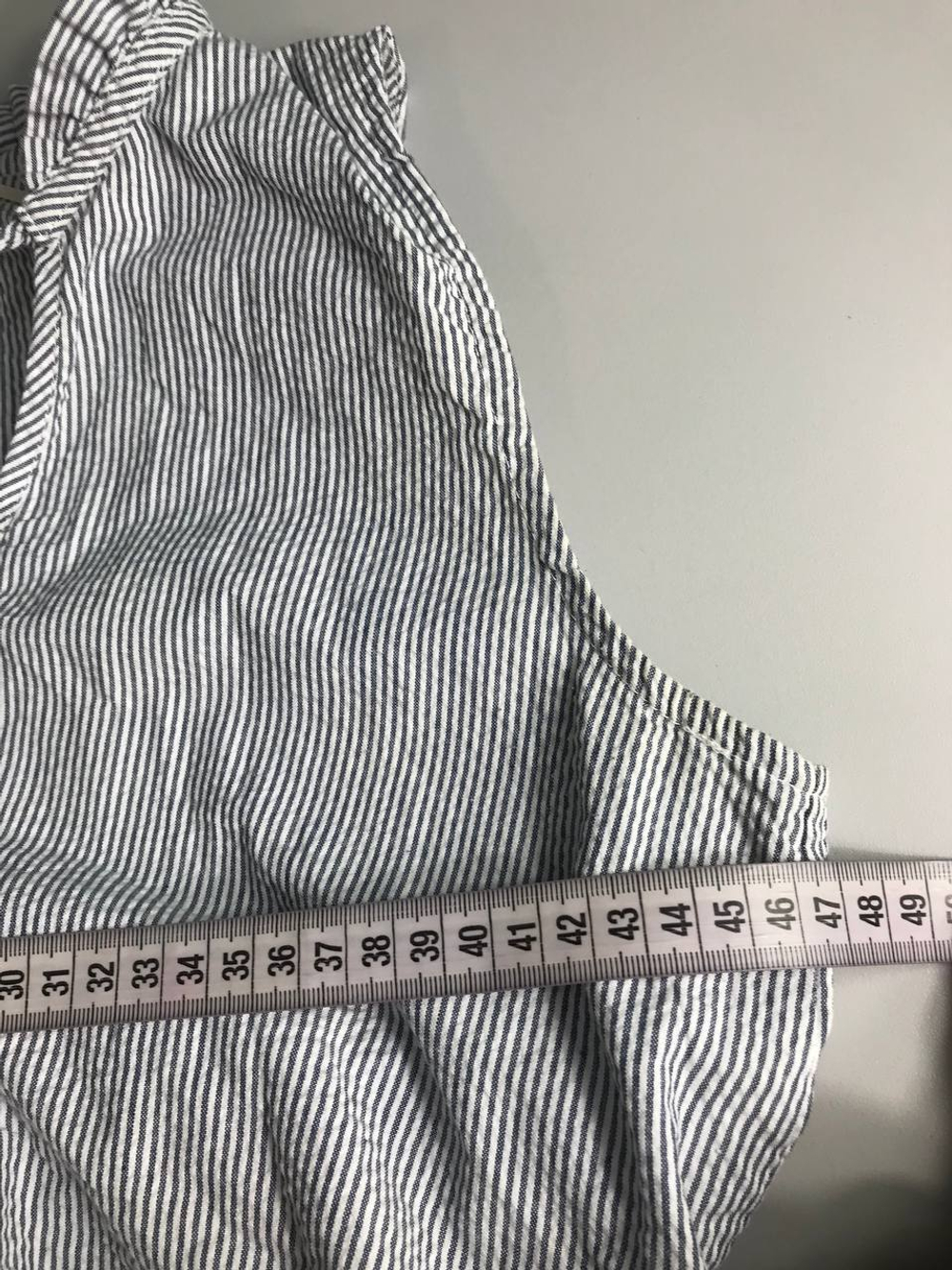 Платье H&M в морском стиле, маркировка 36, визуально на 42 размер