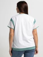 Блуза Алтея (белая/олива) Б15364-20М LT Collection