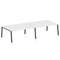 Metal System Рабочая станция на 4 места на А-образном м/к БА.СМ-4.5 Белый/Металл Антрацит 3600*1475*