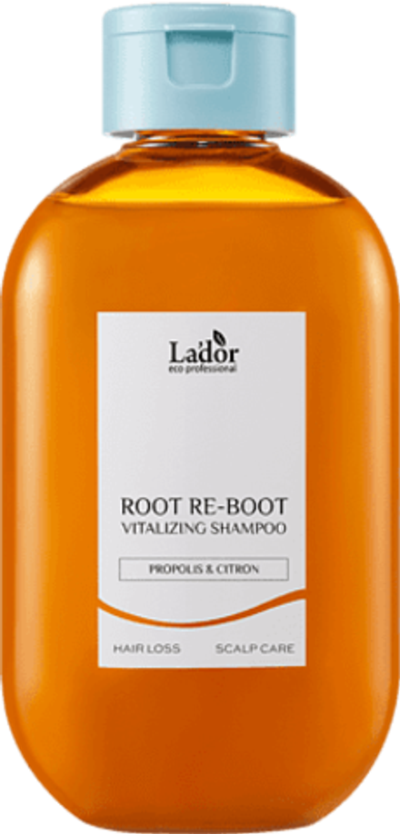 LA'DOR Шампунь тонизирующий для сухой кожи головы ROOT RE-BOOT VITALIZING SHAMPOO (PROPOLIS & CITRON) 300 мл.