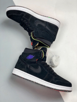 AIR JORDAN 1 ZOOM HIGH BLACK/COURT PURPLE/HOT PUNCH/GREEN GLOW