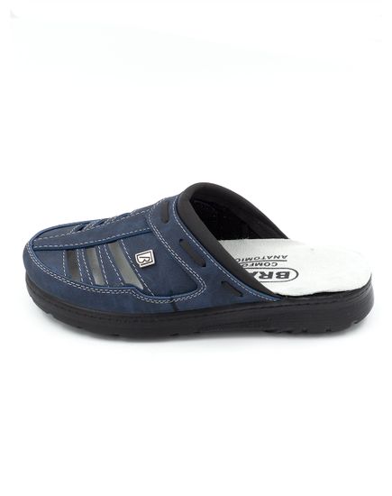 502 | "Ivan leto" | Темно-синие мужские сабо с закрытым носом