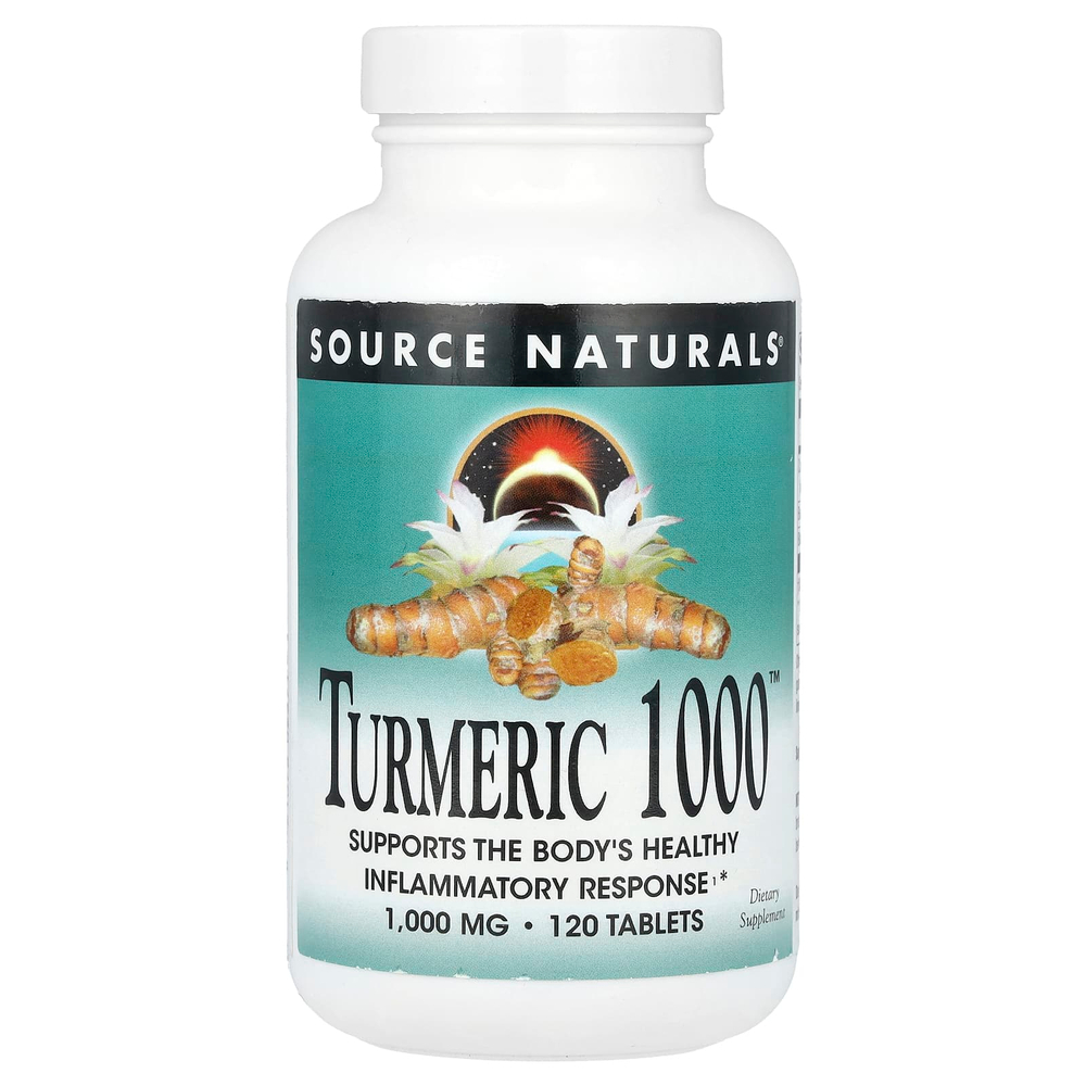 Source Naturals, Куркума 1000 ™, 1000 мг, 120 таблеток