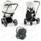 Детская коляска Cybex Priam IV 3 в 1 Off White шасси Chrome Black автокресло Aton B i-Size