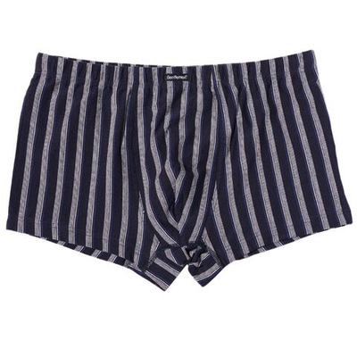 Удобные мужские боксеры из хлопка (Размер: M) (Цвет: синий с серым)