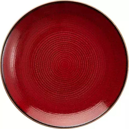 Тарелка «Джаспер» мелкая фарфор D=177,H=23мм белый,красный