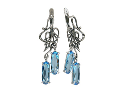 "Ханнес" серьги в серебряном покрытии из коллекции "Модерн" от Jenavi