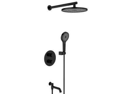 25003-3C Встроенный смес для ванны с 3-функ. термостат (ЧЕРНЫЙ) ViEiR  (6/1шт)