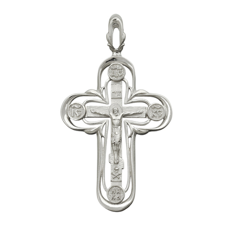 Крест из серебра/Родий