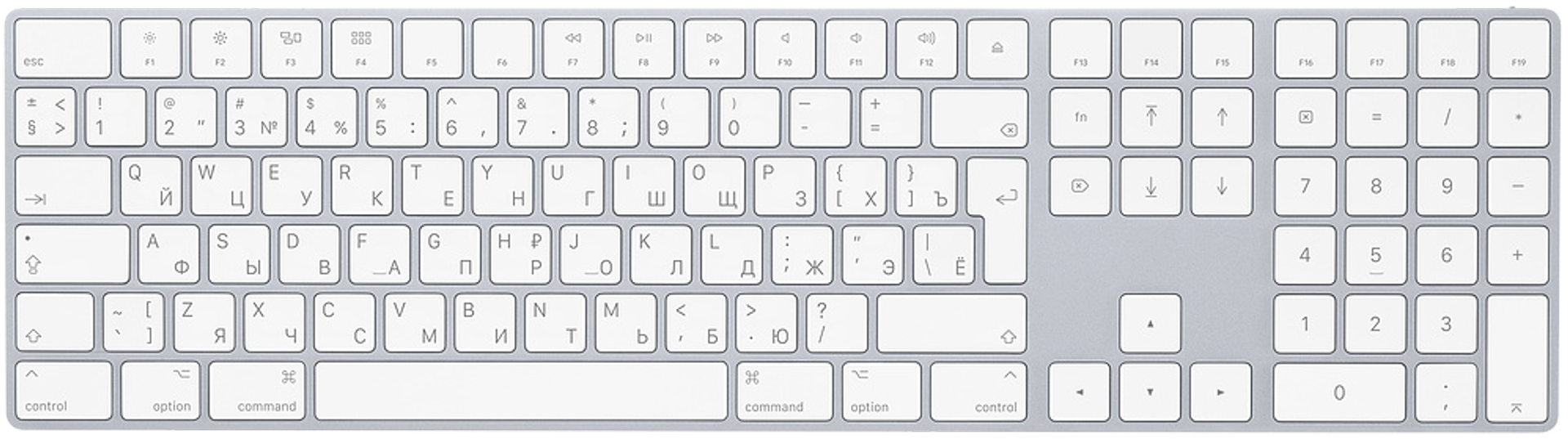 Клавиатура Apple Magic Keyboard with Numeric Keypad (MQ052RS/A) Bluetooth