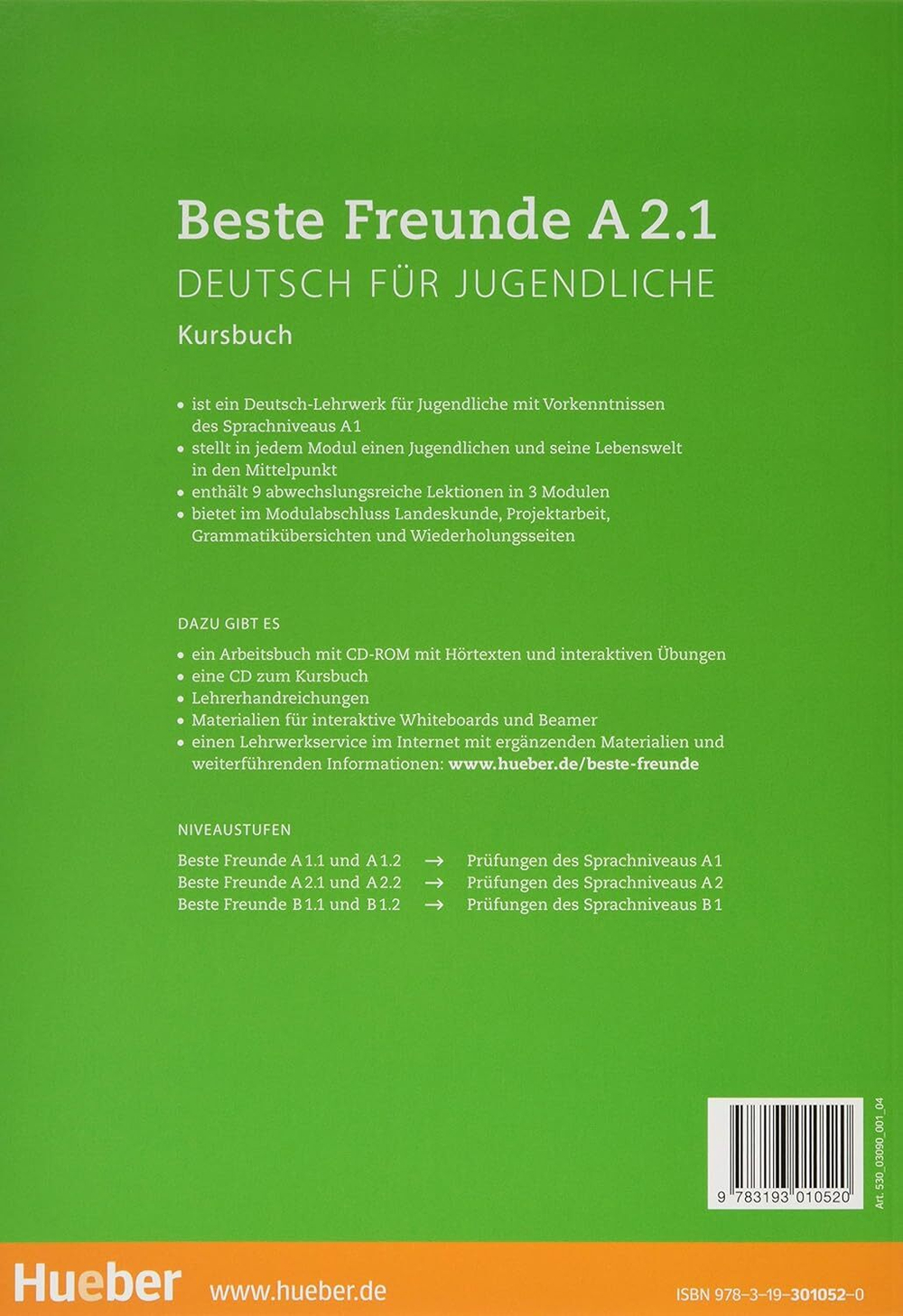 Beste Freunde A2.1. Deutsch fur Jugendliche. Kursbuch.