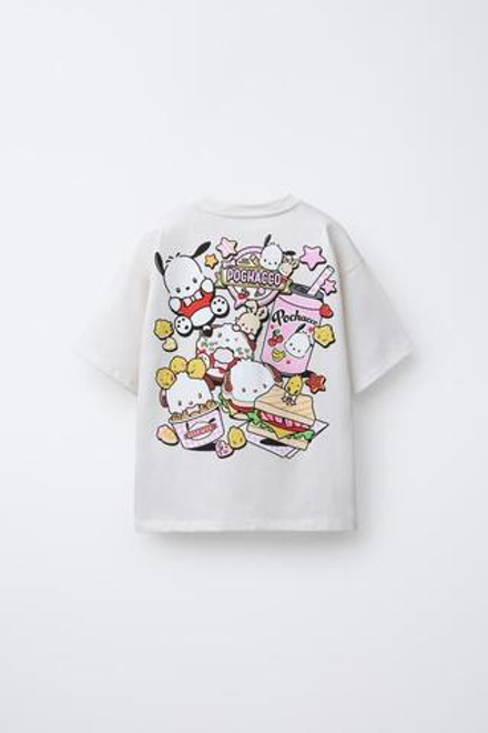 ZARA ФУТБОЛКА POCHACCO © SANRIO, ЦВЕТ ЛЬДА