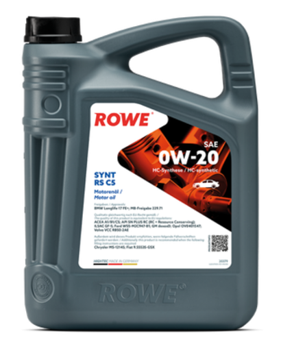 Масло моторное ROWE HIGHTEC SYNT RS С5 SAE 0W-20 ( 5 л.)