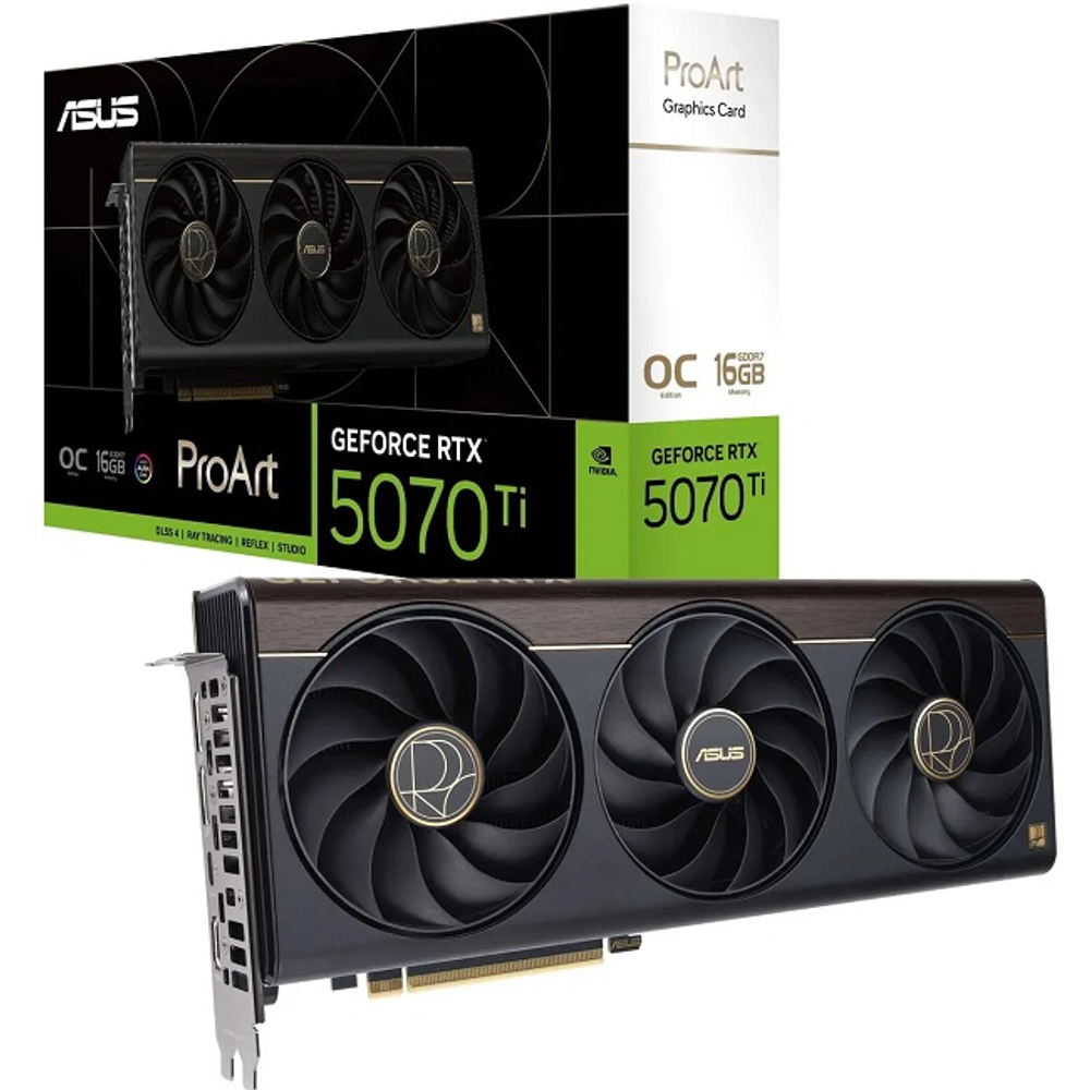 Видеокарта ASUS GeForce RTX 5070 Ti ProArt OC 16GB (PROART-RTX5070TI-O16G), (90YV0NR0-M0NA00)